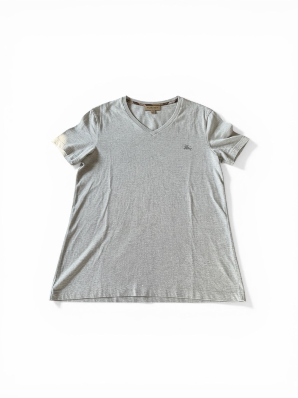Burberry Gray V-Neck Short Sleeve Tee